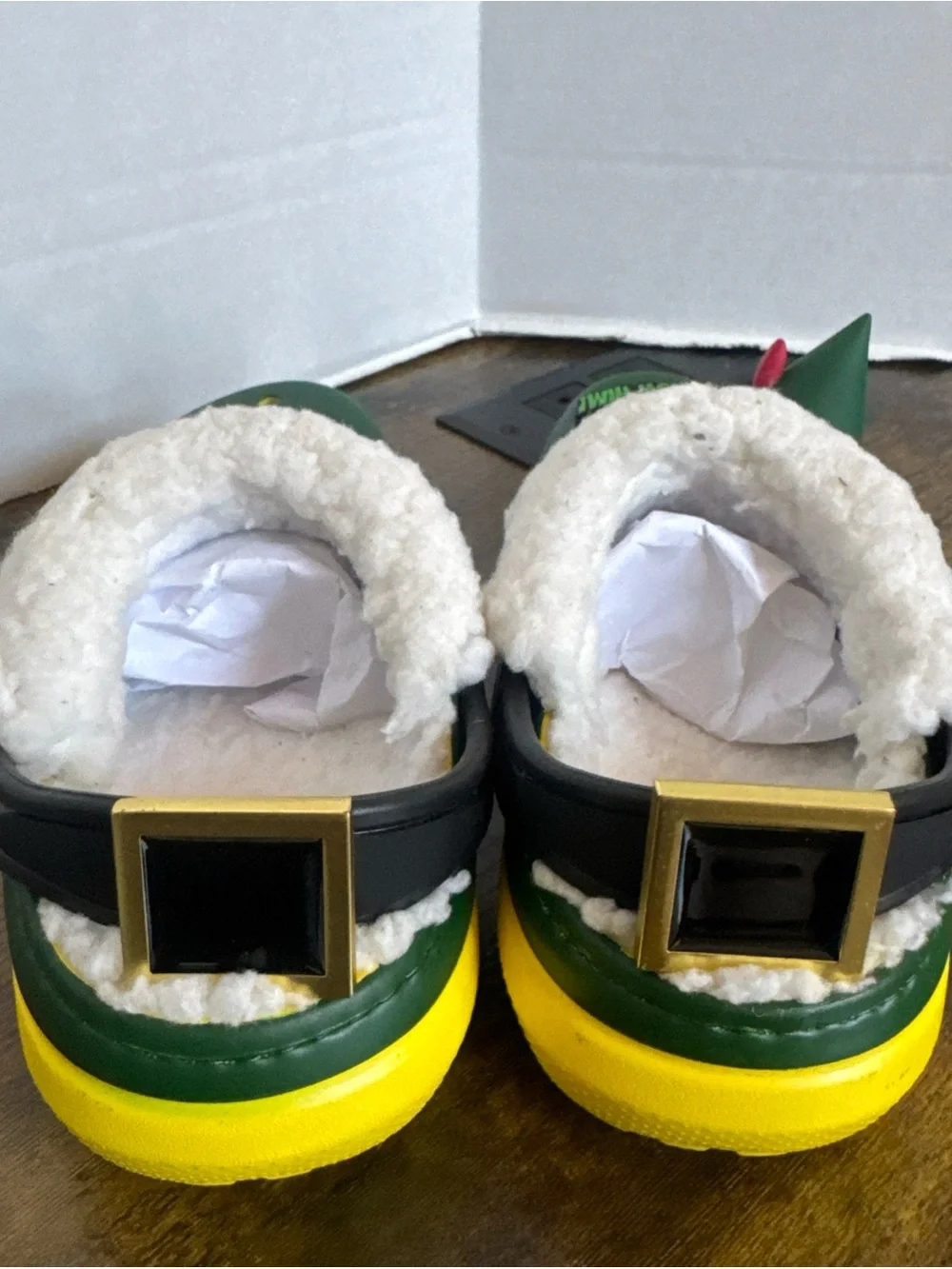 Buddy The Elf × Crocs Lined Clogs Kids Size 12 Christmas New READ